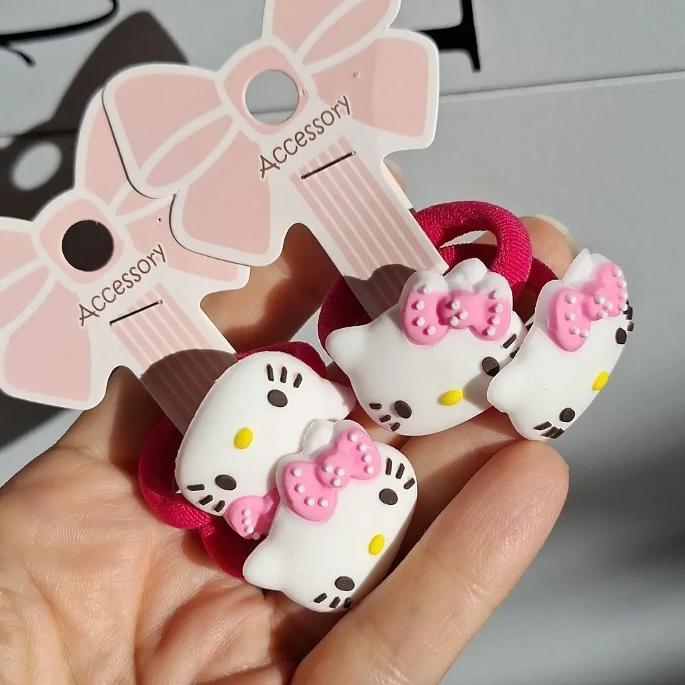 Hello kitty little girl magenta pink hair bands for kids set